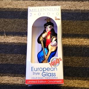 Millennium 2000 European Style Glass mouth blown Elvis Limited Edition Ornament